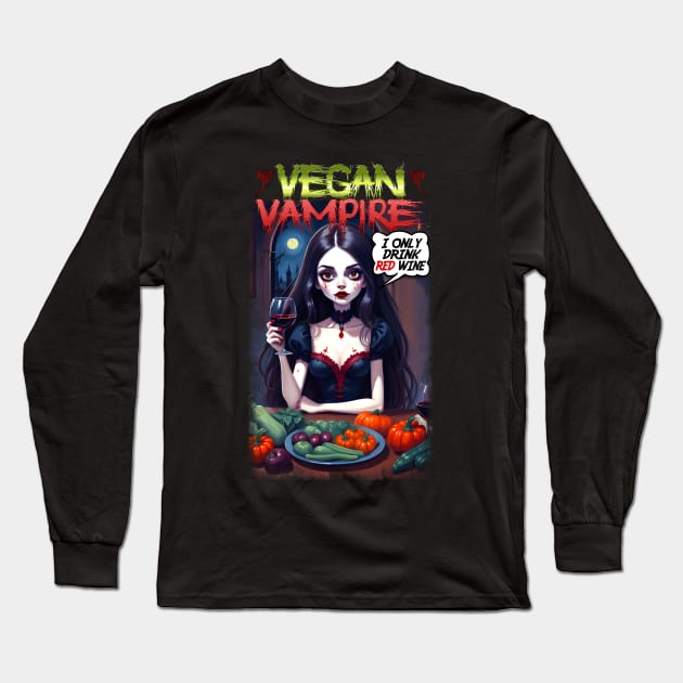 Vegan Vampire Long Sleeve T-Shirt by KawaiiDread